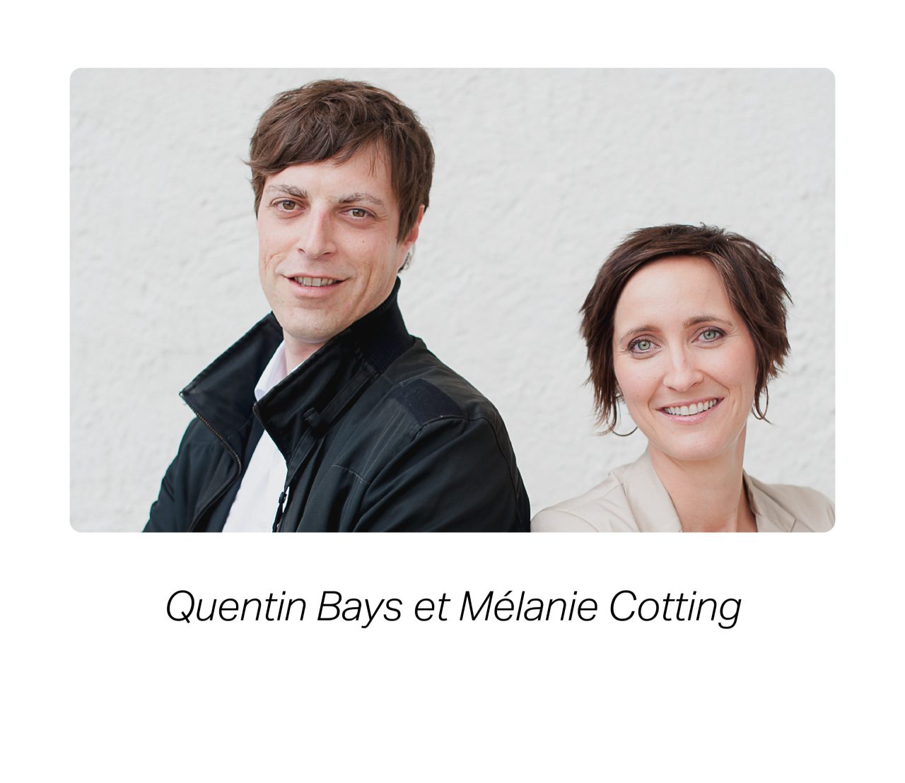 Mélanie Cotting et Quentin Bays
